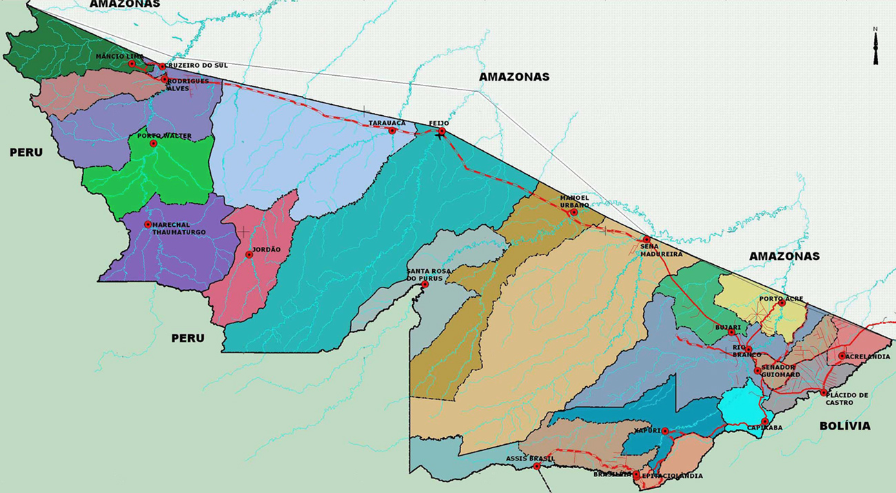 Mapa politico Acre