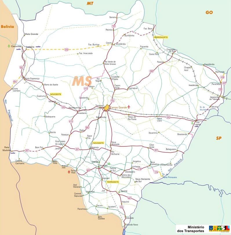 Mato Grosso do Sul Mapa